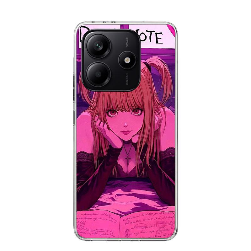N-Note D-Death MisaMisa Phone Case For Xiaomi Redmi Note 13 14 15 Pro Plus 12S 12 14S 11S 11E 10 10S 11 11T 5G 4G Cover Coque Re