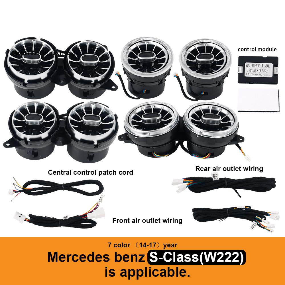 RGB Car Control S-CLASS(W222) 7 Colors 64 Colors For Mercedes Benz 2014-2017 2018-2020 LED Turbine Air Vents Atmosphere Lights