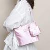 2026 Spring Korean Satin Bucket Bag, Candy Color Shiny Silver Underarm Handbag for Women