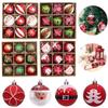 9Pcs/set Xmas Baubles Christmas Ball Ornament Plastic Christmas Decorations