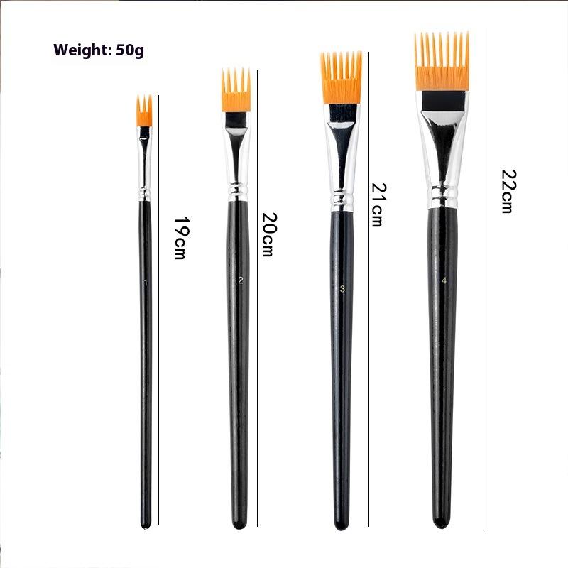 1/4PCS Nylon Bristle Watercolor Brushes Available In Multiple Sizes For Artists' Variety Of Painting Accessories
