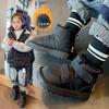 Boys' and girls' shoes, children's snow boots, new autumn and winter furry boots for older children, with added fleece and thickened winter shoes
