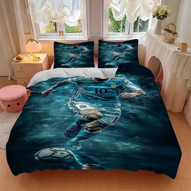 Argentina Football Legend Print 3Pcs Bedding Setduvet Cover With 2 Bedropillowcase Home Birthday Gift