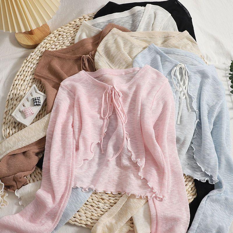 Women's 2024 Ice Silk Sun Protection Cardigan – Lightweight Summer Shawl and Camisole Outer Layer