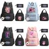 3Pcs/set K-Pop Demon Hunters Printed Backpack with Lunch Bag Pengcil Case for Teenager Girl Boy Back To School Bookbag Large Capacity Travel Bag