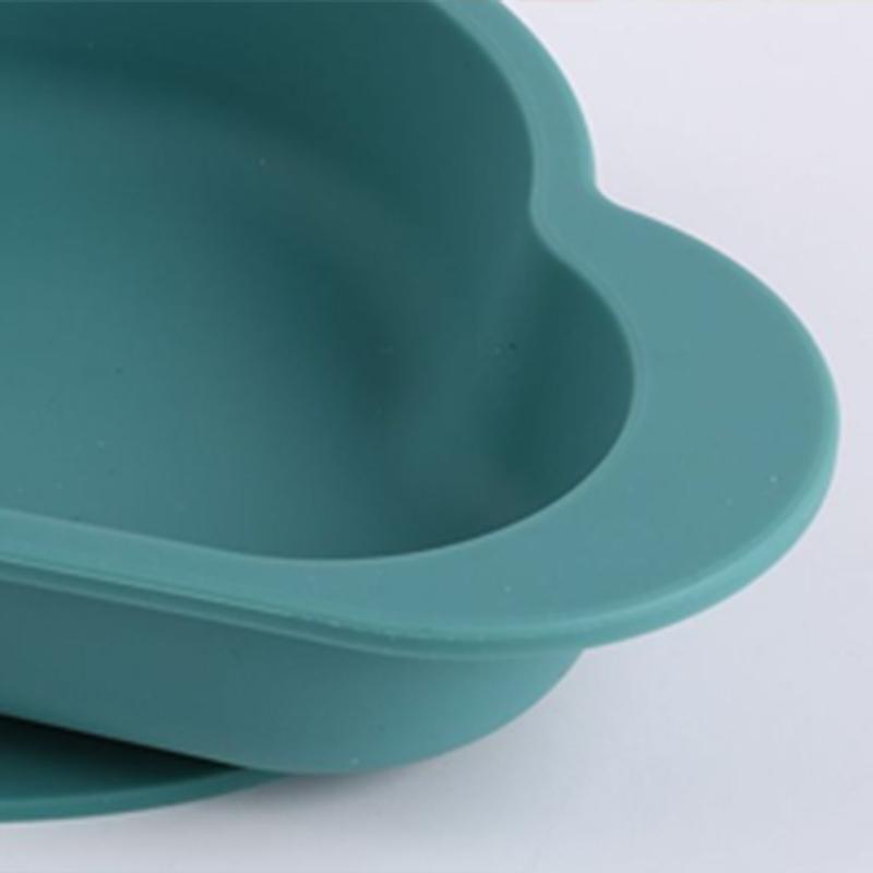 Baby Silicone Dinner Plate Cute Cloud Shape Divided Design Suction Toddler Plate for Eating