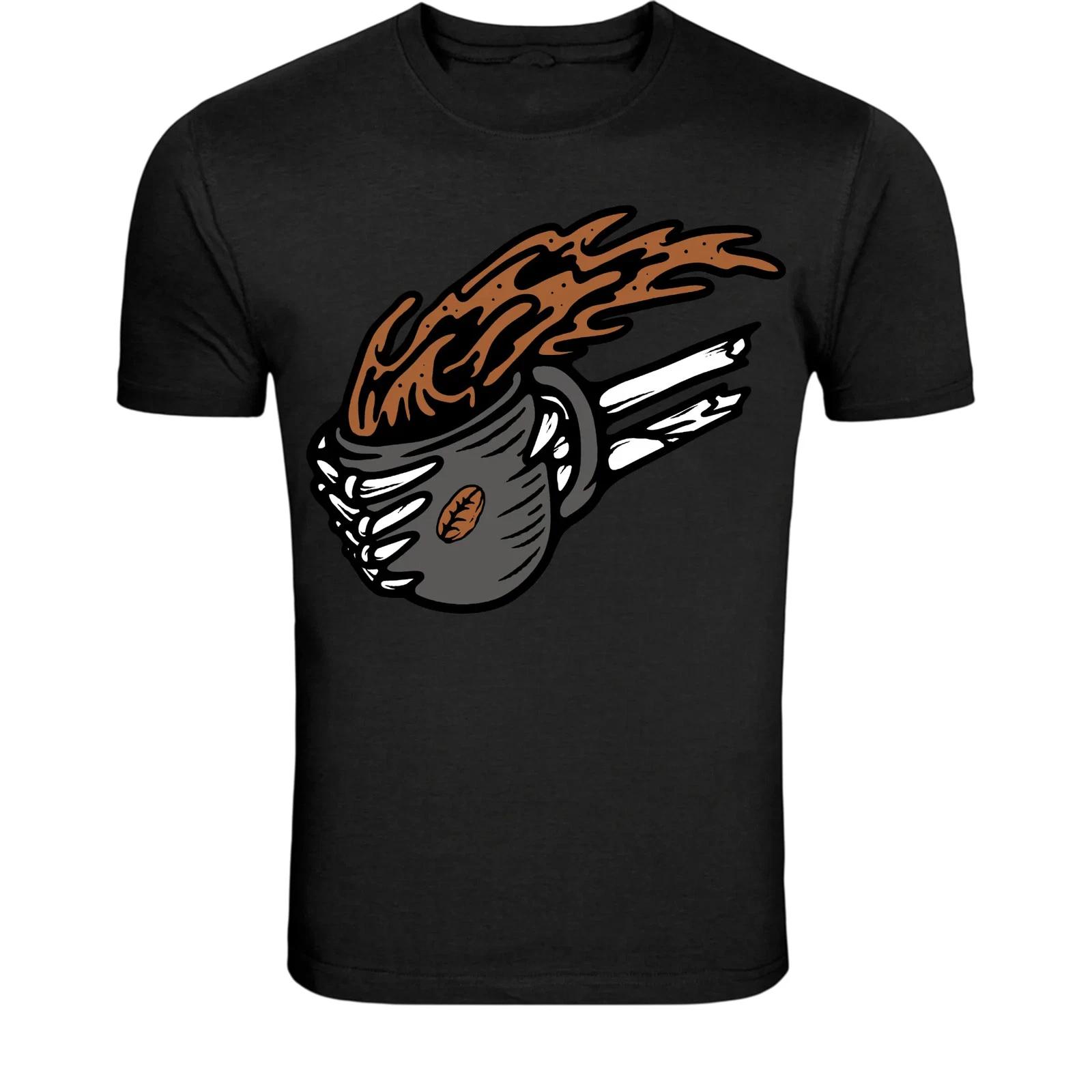 Spilled Coffee Mug T-Shirt - Funny Caffeine Lover Graphic Tee 3XL