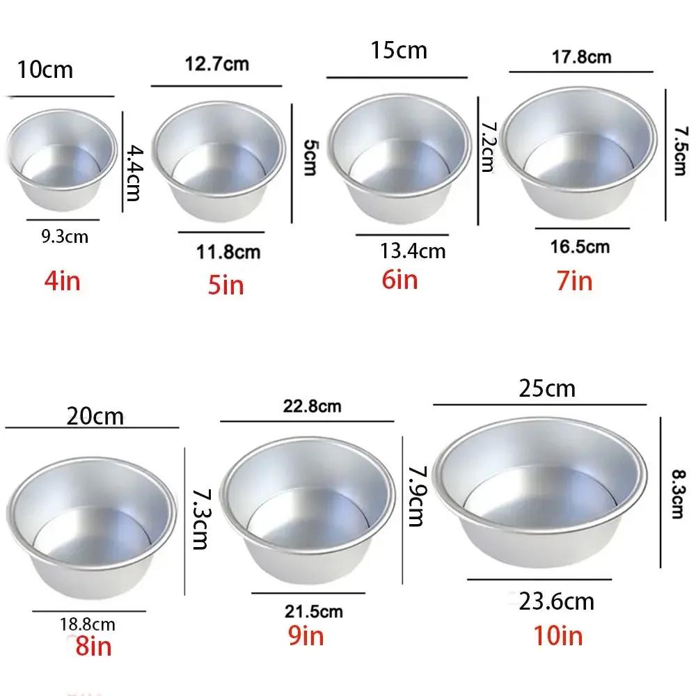 45678910 Inch Metal Round Cake Mold Aluminium Alloy Non-Stick Cake Pan Mousse Cake Tray Baking Tool