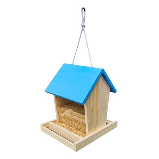 

Кормушки для птиц Hopper, кормушка для диких птиц на открытом воздухе, большая подвесная деревянная кормушка для птиц