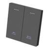 Smart Zigbee Tuya Double Switch with Alexa Voice Control, Aluminum Panel, and 86 Back Box Compatibility