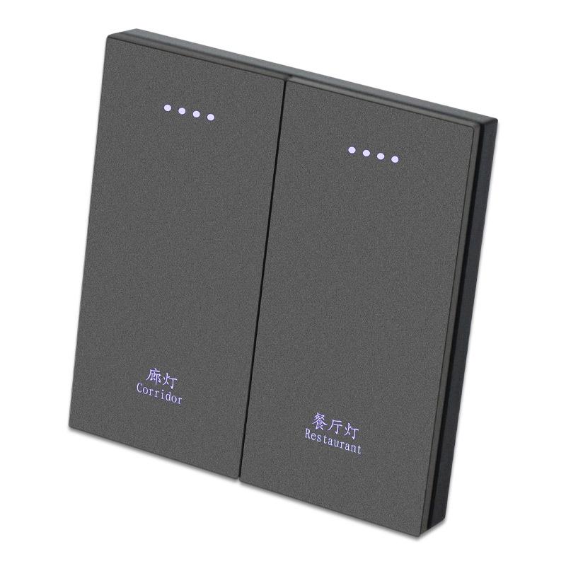 Smart Zigbee Tuya Double Switch with Alexa Voice Control, Aluminum Panel, and 86 Back Box Compatibility