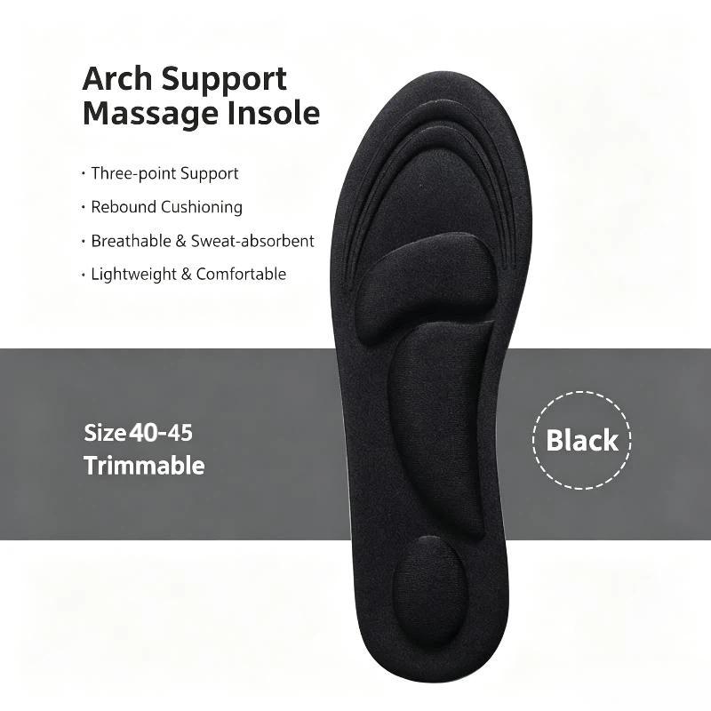 4D Memory Foam Orthopedic Insoles Foot Care Arch Support Pads for Women Men Flat Feet Daily Walking Standing Jobs
