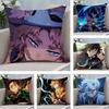 Demon Slayer Kanroji Mitsuri Anime Plush Pillow Cover Soft Short Plush Cushion Cover For Sofa Bedroom Home Decor Gift Decoration