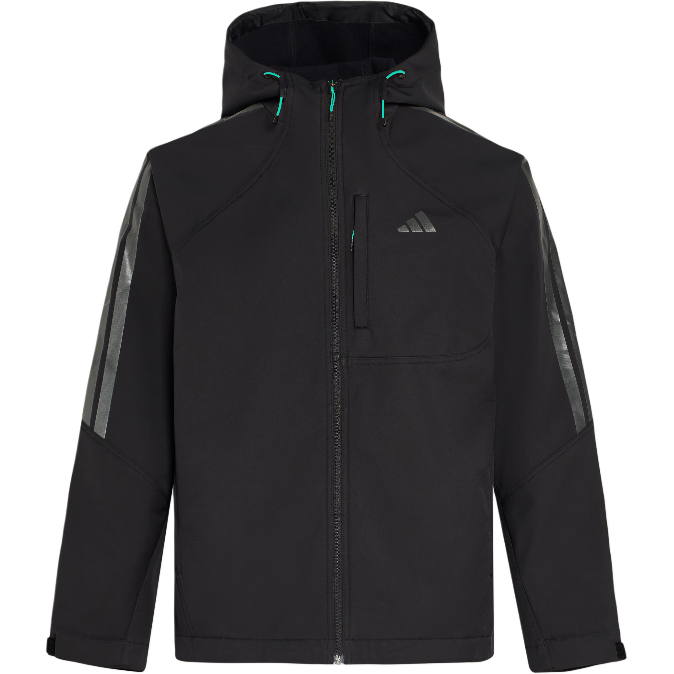 Adidas Софтшелл FW25 Водонепроницаемая Теплая Спортивная Уличная Куртка с Капюшоном Мужская Куртка KR2496 L