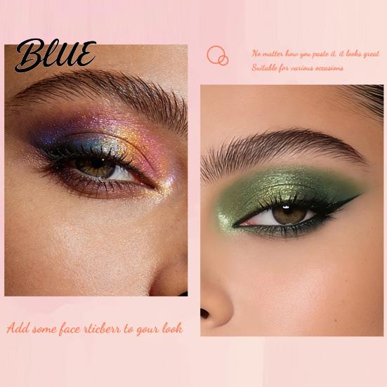 Fade-resistant Eye Shadow Patch Self-Adhesive Fast Makeup Stickers Waterproof Party Patch Glitter Fake for Festival Prom Smudge-proof