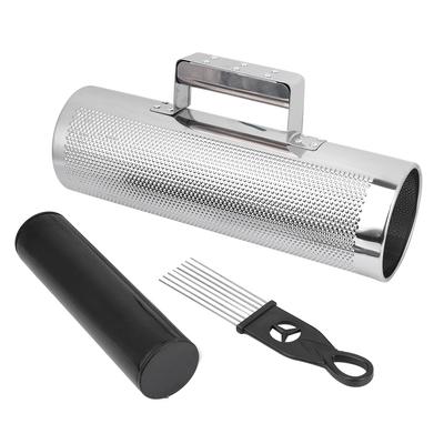 Metal Guiro med Skraber   Sort Cylinder Sand shaker Hånd Percussion Instrument Sæt