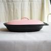 [KaKa Department Store] Microwave Heating Plate with Lid, Pink, Made in Japan, 01-03