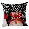 Christmas Merry Christmas Snowman Linen Pillow Case Office Cushion