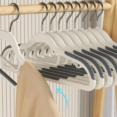 5 Pcs Non-marking Hanging Clothes Non-slip Anti-shoulder Corner Plastic Dual-position Wet and Dry Household Hangers