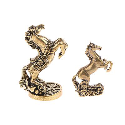 Bronze Horse Desktop Decoration Living Room Tea Table Sculpture Metal Craft Home Decorations Chinese Zodiac Horse Statue