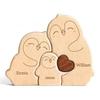 New Penguin Family Wooden Puzzle Decoration Customization Name Puzzle Accessories DIY Birthday Gift Thanksgiving Gift