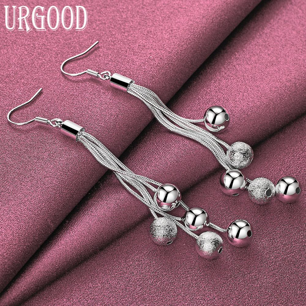 925 Sterling Silver Wedding Jewelry Bead Earrings