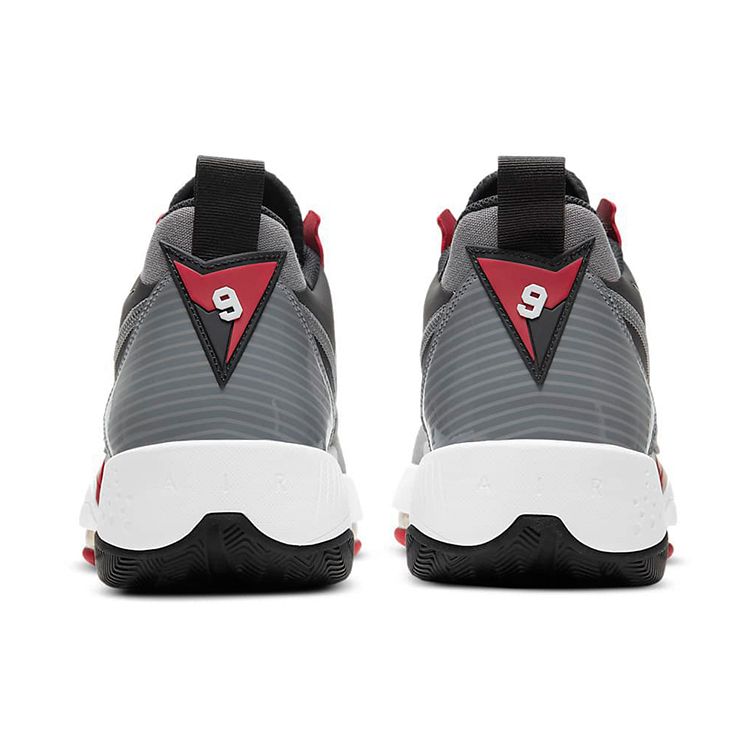 Jordan Zoom 92 Fabric Synthetic Leather Sports Round Toe Cushioning Non-Slip Wear-Resistant Low-Top Casual Shoes Unisex Sneaker Gray Red CK9183-006