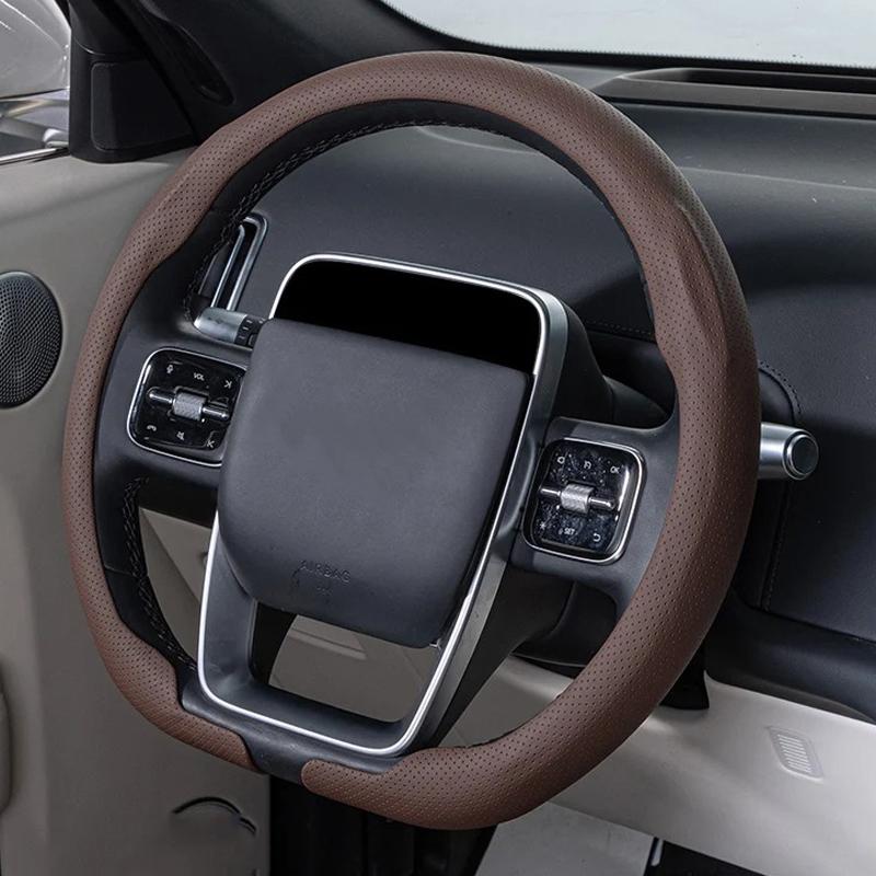 Breathable Leather D cut Auto Steering Wheel Cover For Volkswagen VW Golf 7 MK7 Golf 8 Mk8 Tiguan MK2 Polo Ultra-Thin Non-Slip