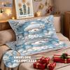 3pcs imitation relief Christmas snowman printed coreless bedding set multi size bedroom bedding decoration machine washable