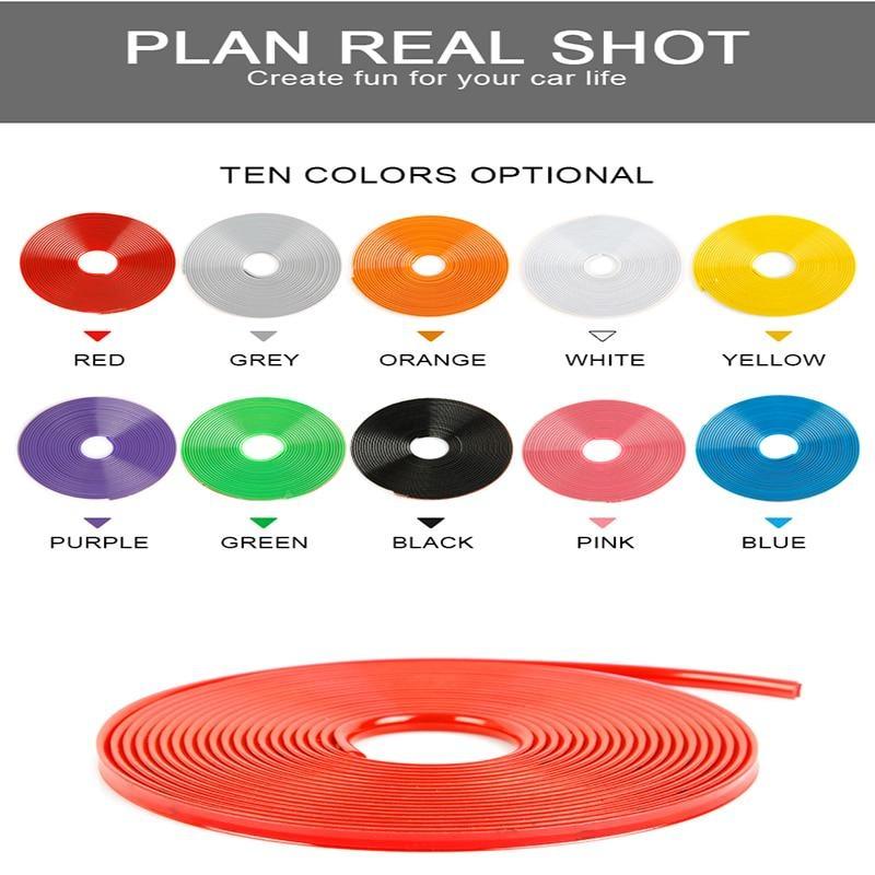 8M/Roll Car Wheel Hub Tire Protection Ring Anti-collision Strip Rubber Mounding Trim Tire Guard Line