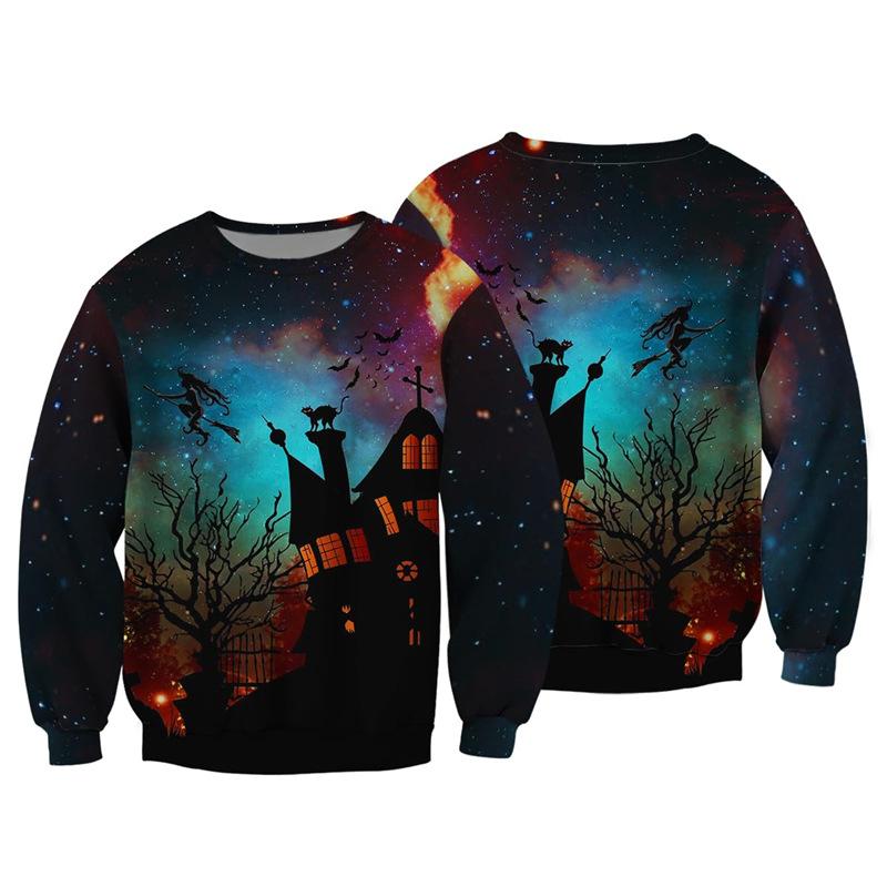 Autumn 3D Pumpkin Theme Printed Sweatshirts Fashionable Casual Sports Long Sleeved Men's Sweatshirts