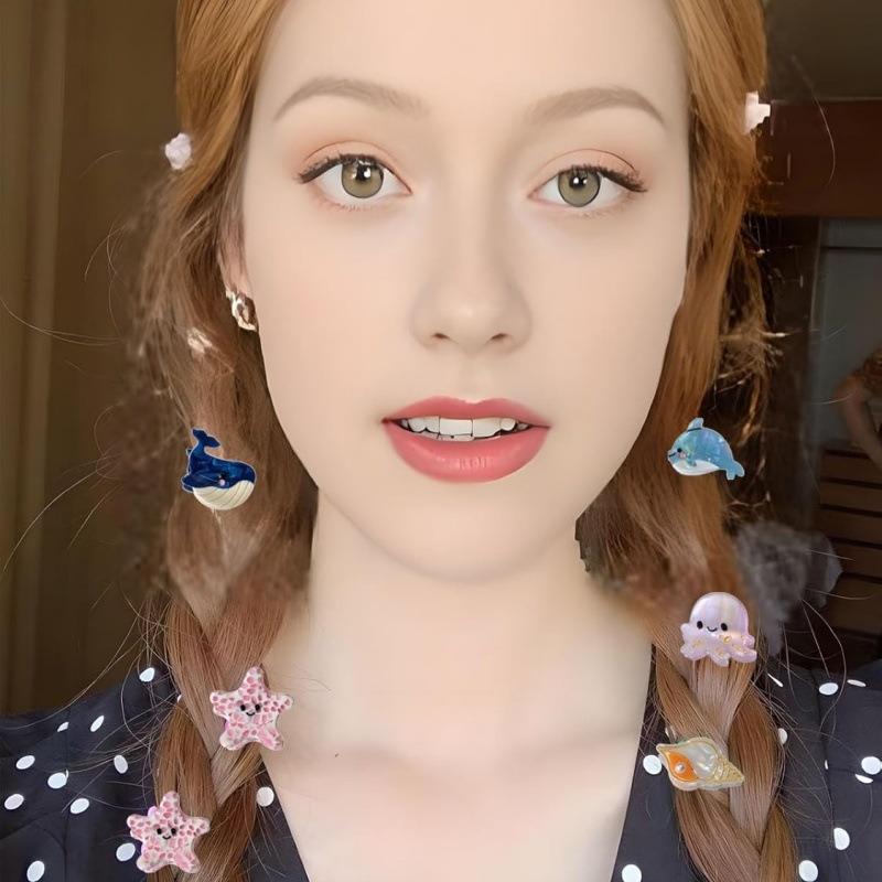 Muschel Pony Clip Delfin Seitenclip Krake Neu Ozean Kleintier Greifclip Krabbe Haarspange Seestern Haaraccessoires