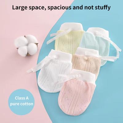 1Pair Breathable Thin Baby Gloves Newborns 0-12 Months Infant Anti Catching Mittens Face Protection Hand Glove Baby Accessories
