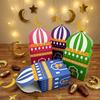 12Pcs Favor Bags Eid Mubarak Gift Box Moon Castle Pattern Candy Packaging Box  Muslim Festival