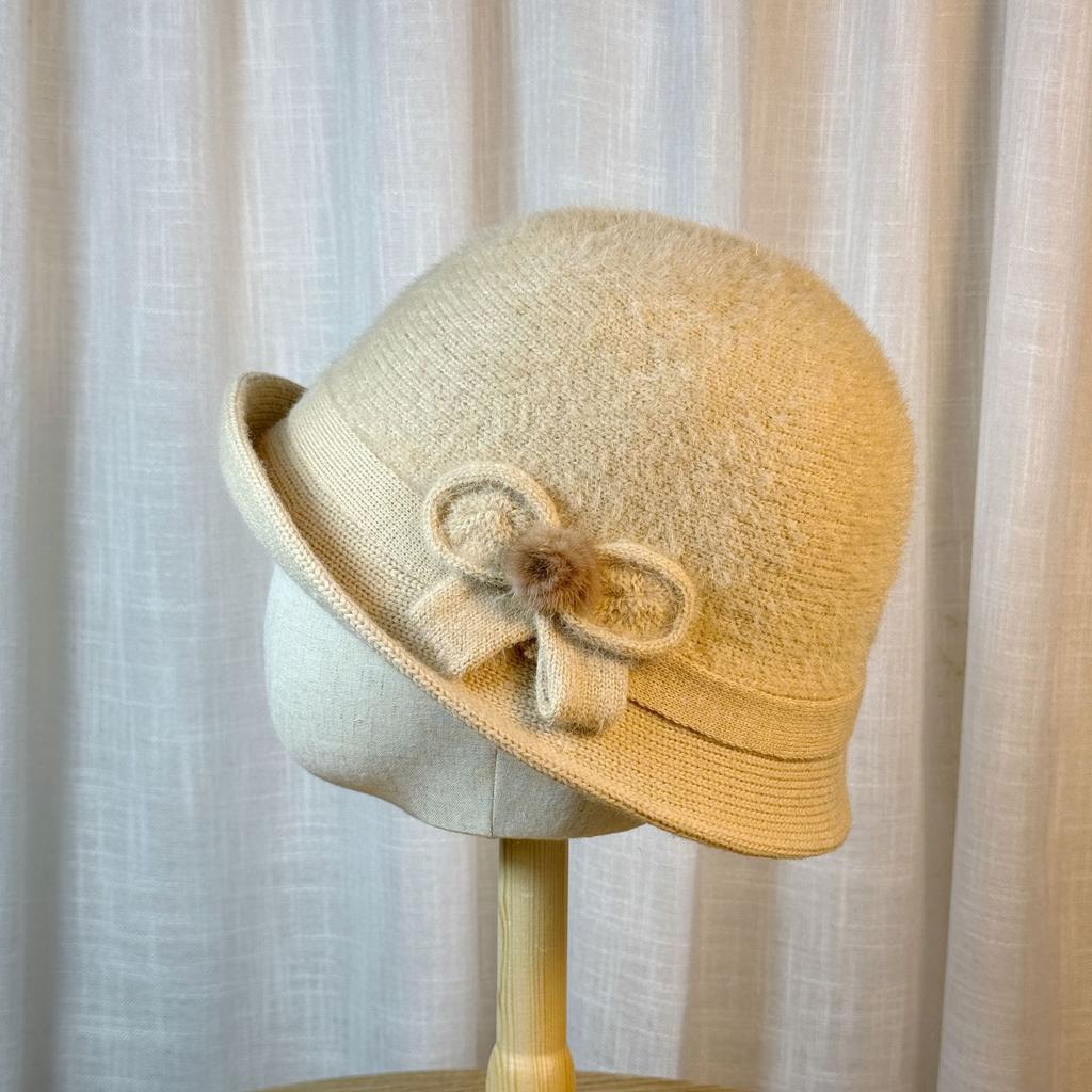 Hat Women's Autumn and Winter New Models In The Elderly Imitation Mink Bucket Hat Warm Hat