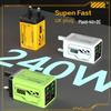 Mecha Style PD240W Fast Charger: 4-USB & 2-Type-C Ports, Compatible with Apple & Huawei Devices