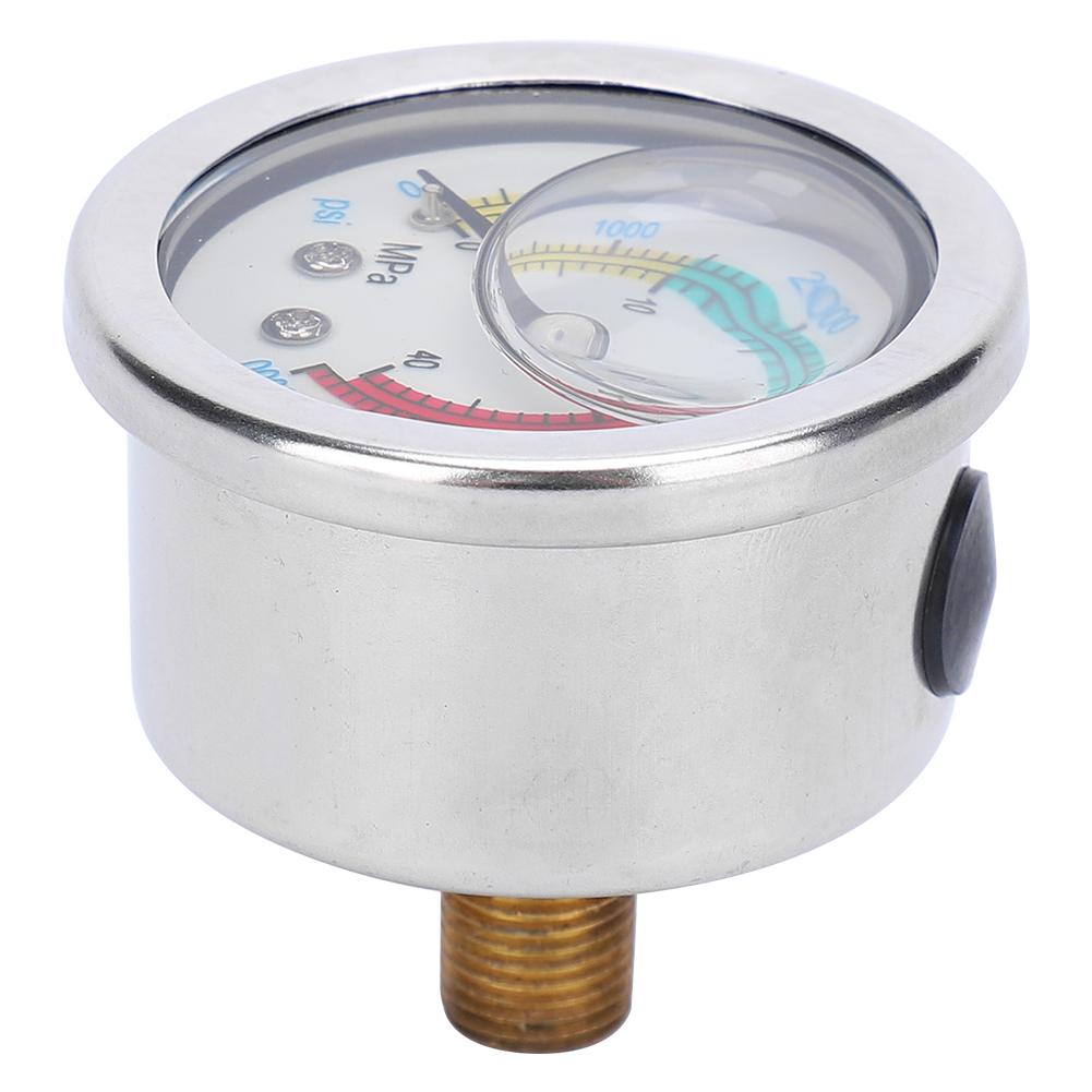 Air Pump Pressure Gauge 40MPA 6000psi Oil Filling Diving Rebreather Equippment Manometer