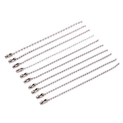10Pcs 3.5" Long 0.09" Bead Dia Connector Clasp Ball Chain Keychain Diy