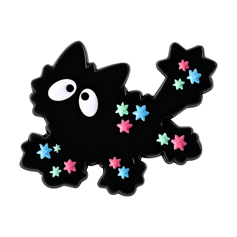 

Dusty Black Cat Enamel Pins Cartoon Stars Kitten Brooches Lapel Badges Custom Funny Animal Jewelry Gift for Kids Friends