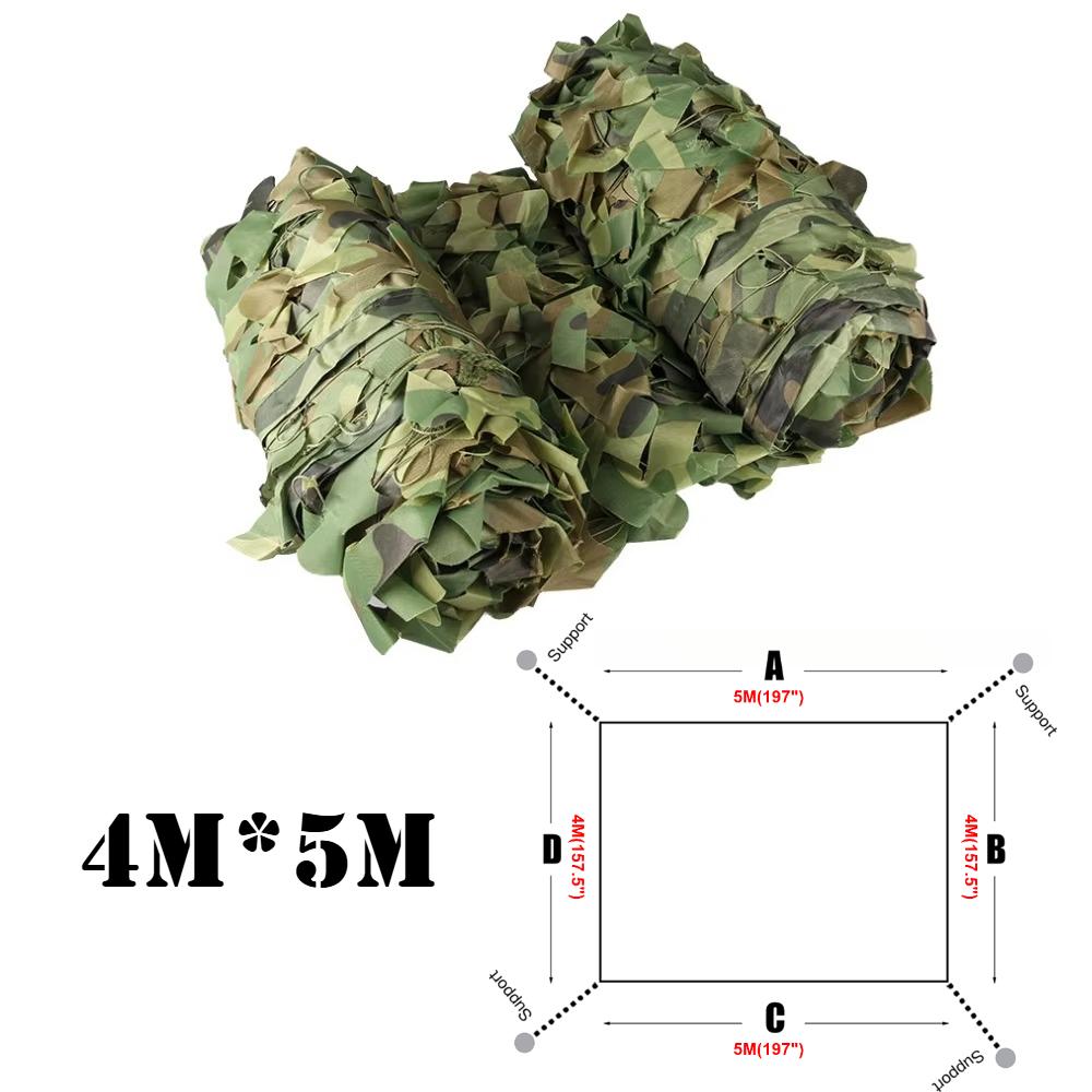 Camouflage Netting Outdoor Camping Sunshade Mesh Camo Net for Garden Buildings Fencing Trellis Covers Privacy Cloth Sun Shelter