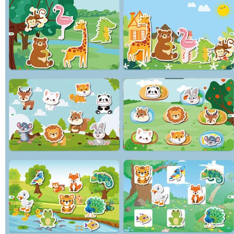 Magnetic Sticker Busy Book For Baby Enlightenment Book Montessori Toy Activity Books For Toddlers