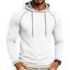 Men's Long Sleeve Hoodie Pullover Lightweight Athletic Sweatshirt with Drawstring Hood and Raglan Sleeves for Outdoor Sports and Casual Wear