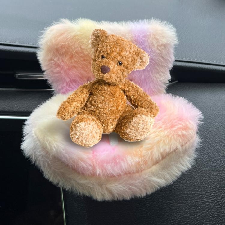 Decorative ABS Car Seat Holder Furry Seat For 10-17cm Dolls Safe Travel Display Ornament Display Stand