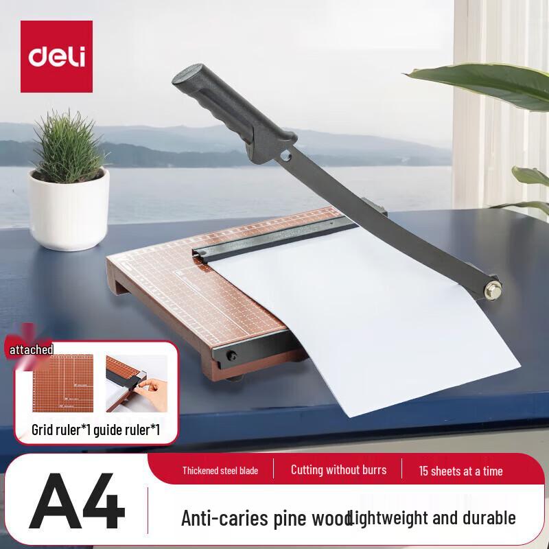 Deli 8004 A4 Wooden Paper Cutter