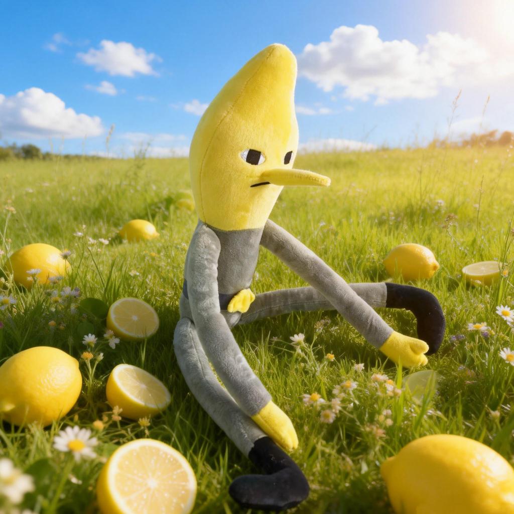 60cm Duke of Lemon Games Plush Doll Toy Cartoon Games Merchandise Room Decor Children Fans Birthday Latest Year Gift Idea