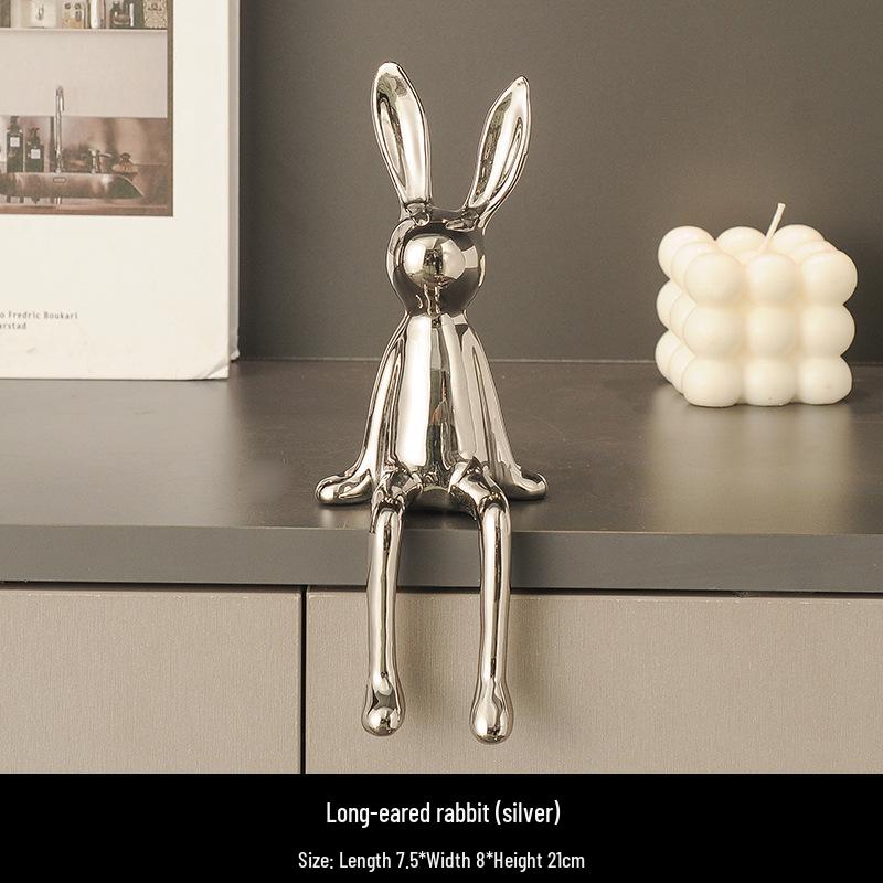 Charming Rabbit Ornaments for Home Décor: Perfect for Living Rooms, Entryways, TV Cabinets, Wine Cabinets, Offices, and Model Rooms