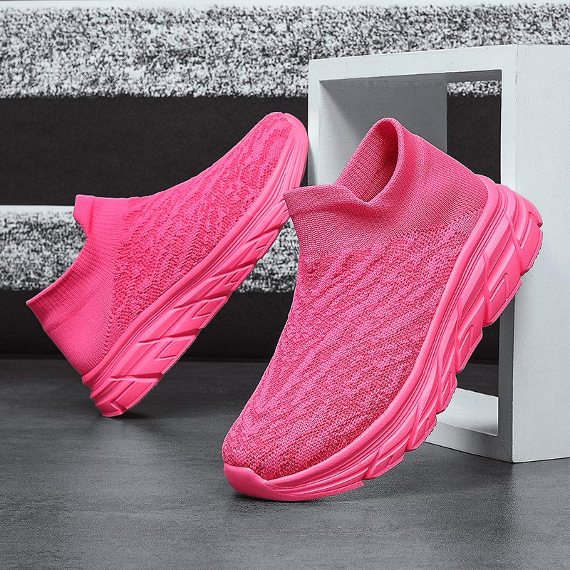 2025 new men's and women's shoes summer one-pedal lazy socks ultra-light sports shoes fashion casual couple shoes