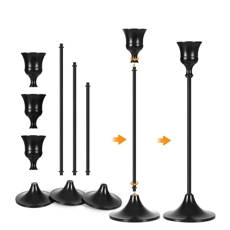 

European Style Metal Candle Holder Romantic Candlelight Dinner The Dining Table Wedding Gifts Simple Golden Wedding Decoration