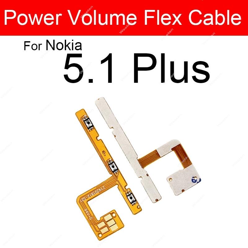 Cavo Flessibile Pulsanti di Accensione Per Nokia 1 2 2.1 3 3.1 3.2 4.2 5 5.1 X2 X3 X5 XL Plus Cavo Flessibile Tasti Volume Parti di Ricambio Tasti Laterali