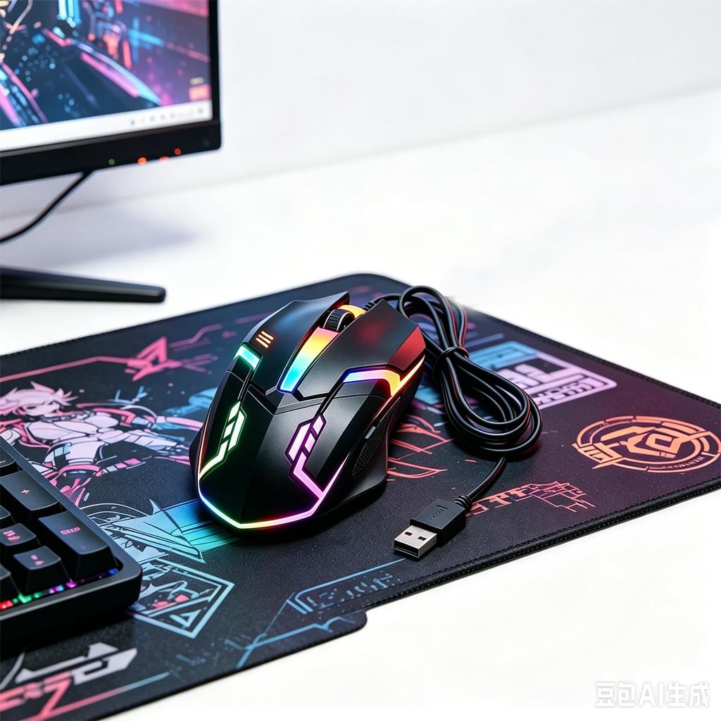 Padholds Gaming Mouse, Laptop Mouse, Wired Mouse. Features a 7-color Automatically Switching Backlight (breathing Effect), 1200 DPI Resolution, 3